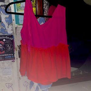 Baby doll red and pink shirt